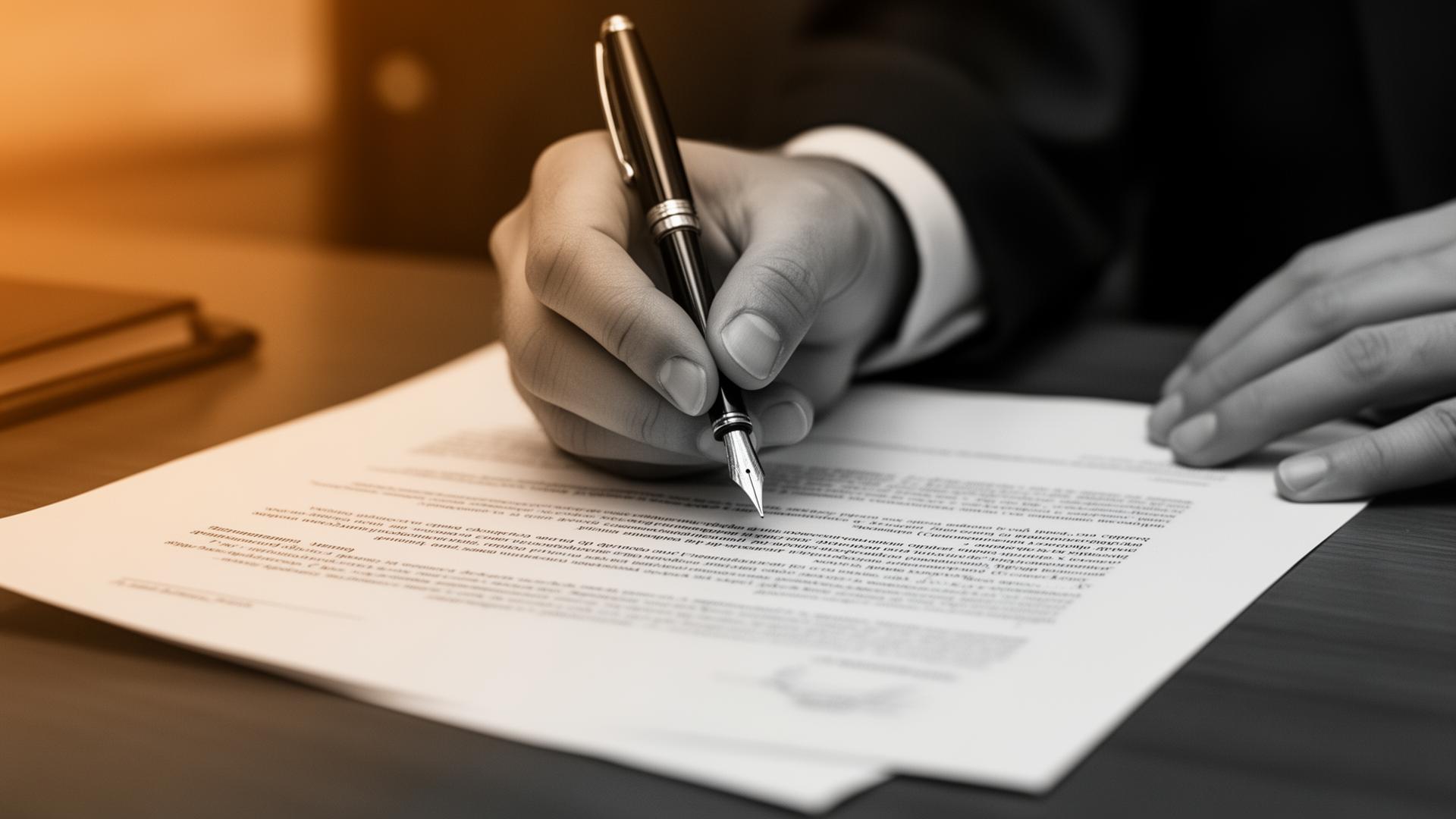 Assinatura de contrato